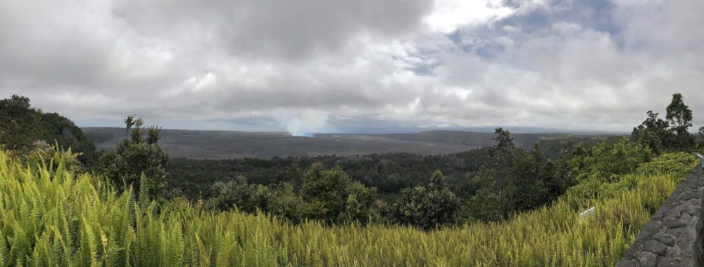 Une vue d'ensemble de l'enclos du Kilauea