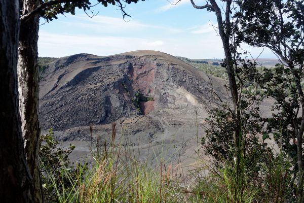 Le cône de scories de l'éruption de 1959