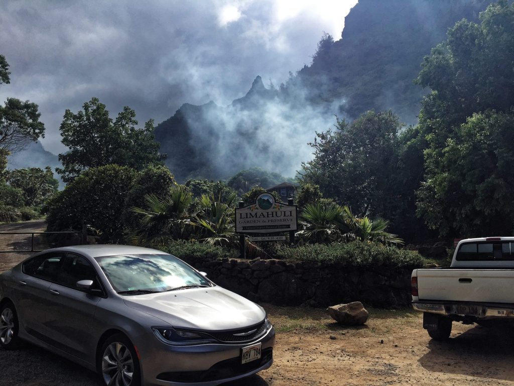 Incendie près du parking de la Kalalau Trail Incendie près du parking de la Kalalau Trail