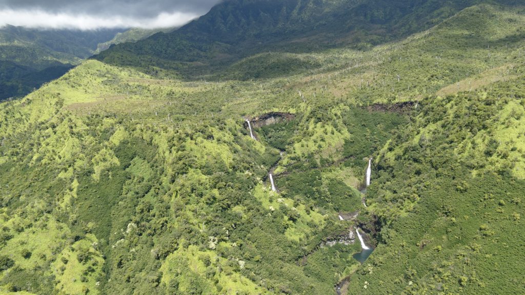 Cascades sur les contreforts de Kauai
