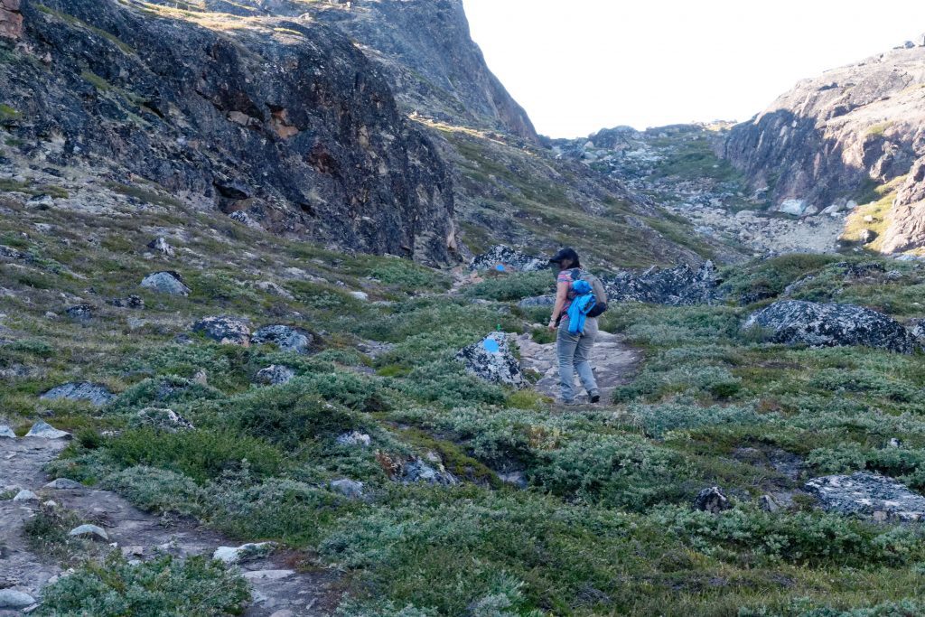 Remontée vers le col avant la descente vers Ilulissat Remontée vers le col avant la descente vers Ilulissat