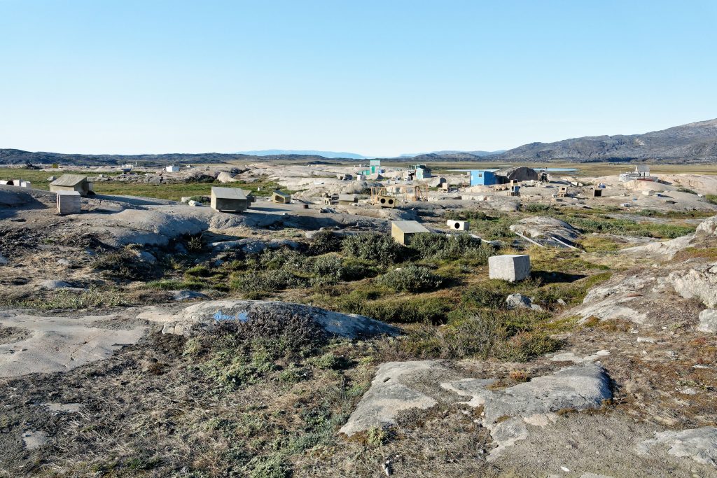 La zone de parcage des chiens de traineau d'Ilulissat